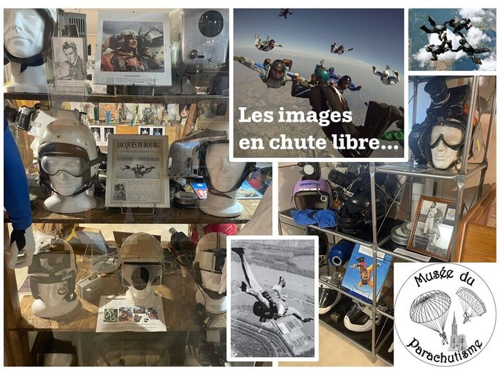 Exposition consacrée au parachutisme et aux images en chute libre, Musée du parachutisme, Strasbourg