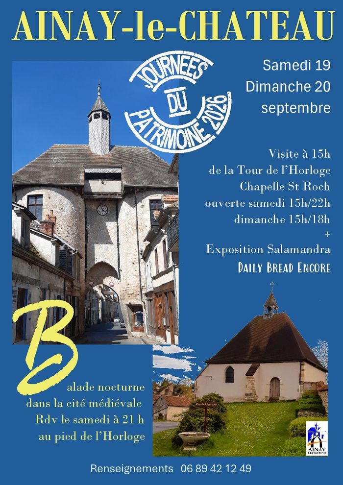 Exposition DAILY BREAD ENCORE de Salamandra, Chapelle Saint-Roch, Ainay-le-Château