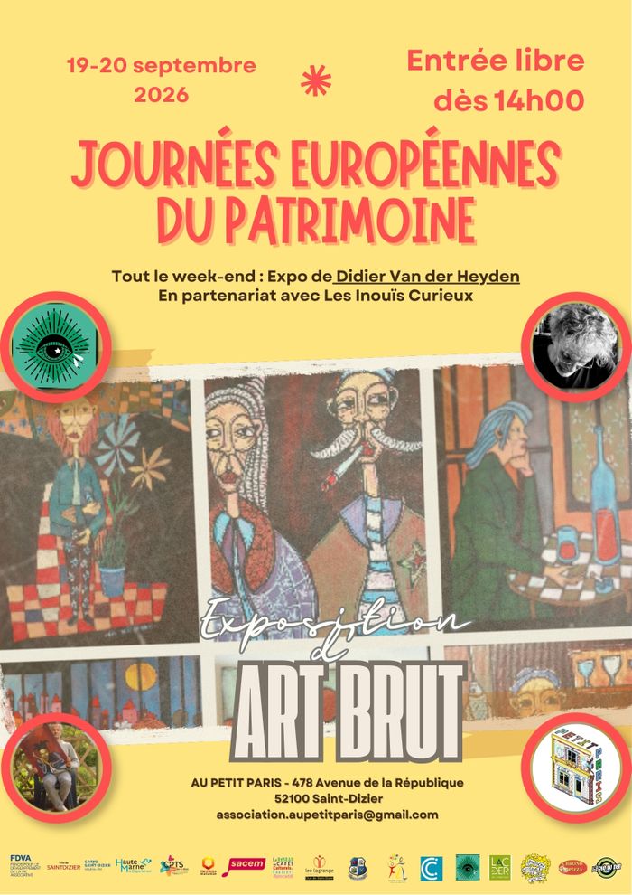 Exposition d’art brut de l’artiste Didier Van der Heyden, Bar Au Petit Paris 478 Avenue de la République 52100 Saint-Dizier, Saint-Dizier