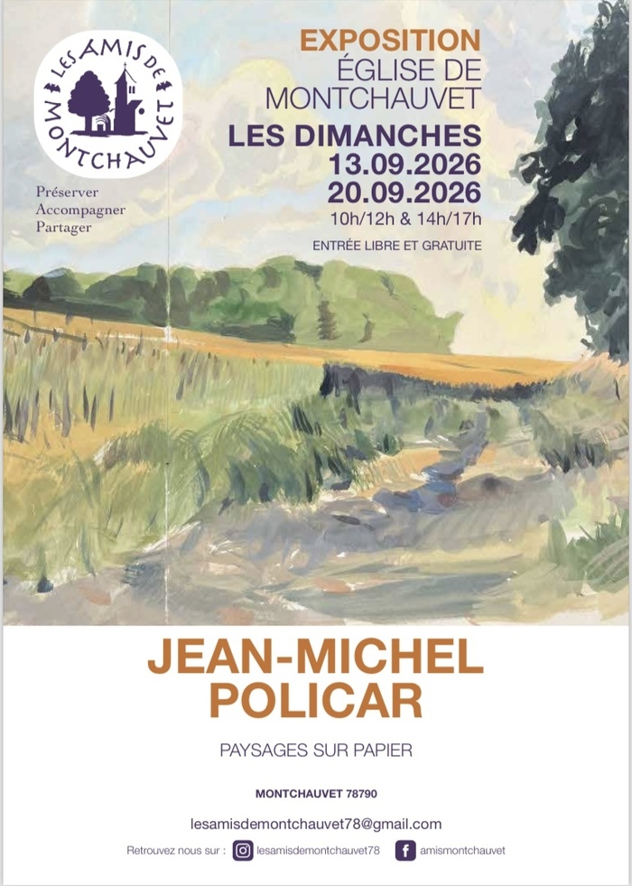 Exposition Jean-Michel Policar – Paysages sur papier, Église Sainte-Marie-Madeleine, Montchauvet