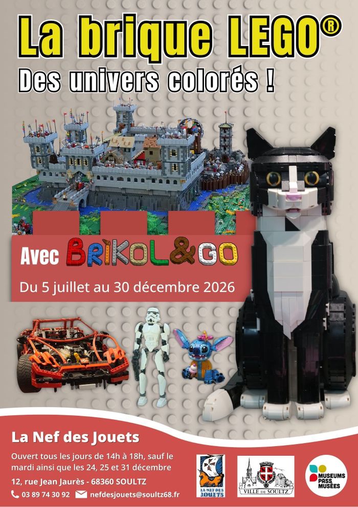 Exposition : « La brique LEGO® – des univers colorés ! », La Nef des jouets / Commanderie des chevaliers de l’Ordre de Malte, Soultz-Haut-Rhin