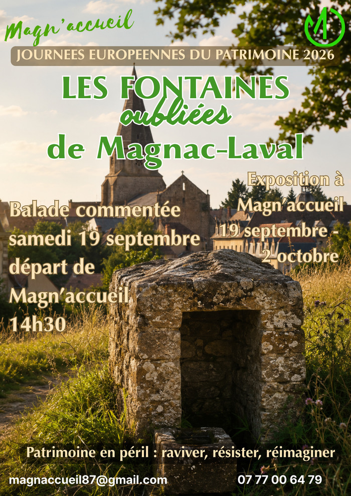 Exposition : les fontaines oubliées de Magnac-Laval, Magn&rsquo;accueil, Magnac-Laval