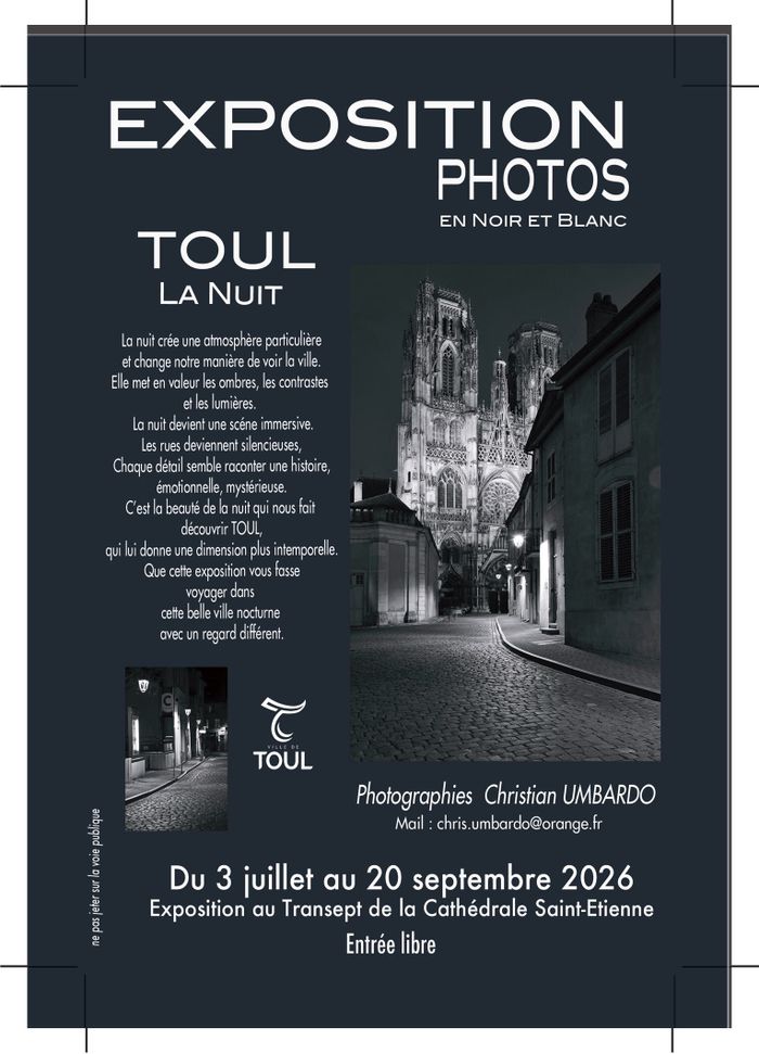 Exposition photographique « Nuits de Toul » par Christian Umbardo, Cathédrale Saint-Étienne, Toul