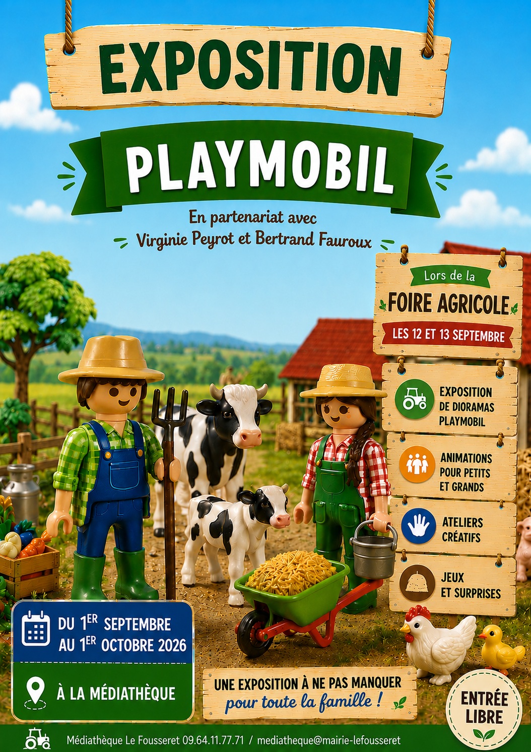 EXPOSITION PLAYMOBIL À LA MÉDIATHÈQUE Rue Notre Dame Le Fousseret