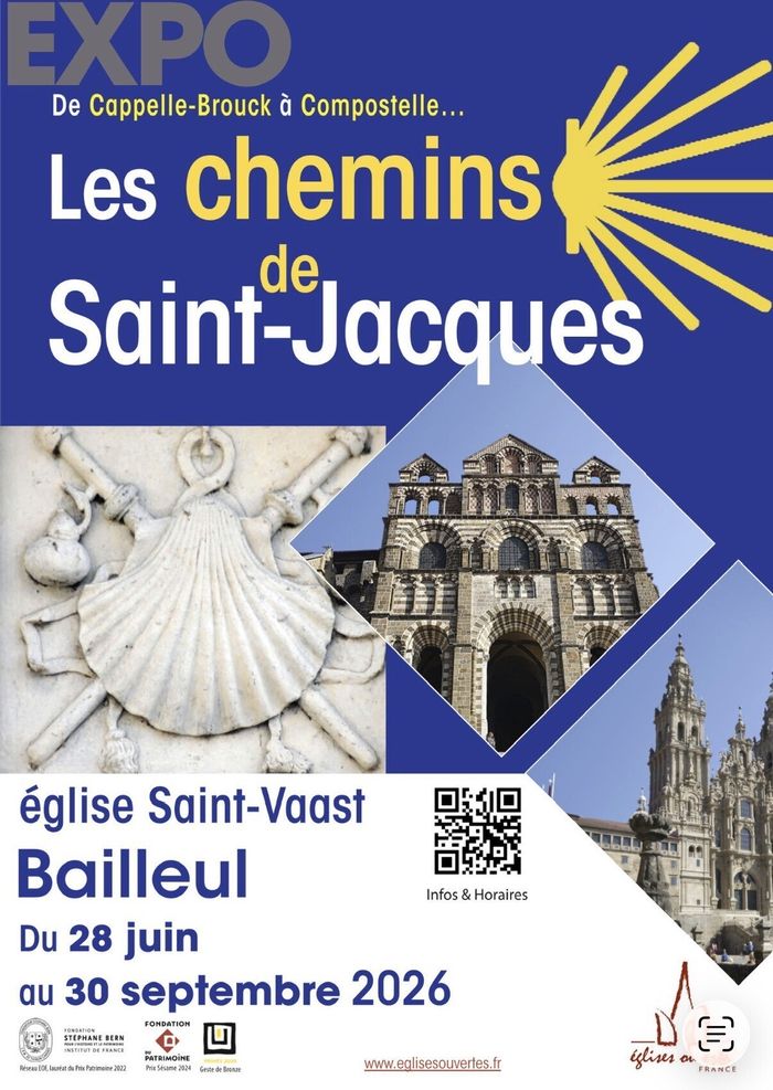 Exposition sur les chemins de Saint-Jacques de Compostelle dans les Hauts-de-France, Égise Saint-Vaast, Bailleul