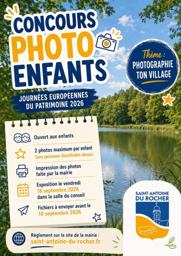 Exposition/concours photos enfants, Mairie de Saint-Antoine-du-Rocher, Saint-Antoine-du-Rocher