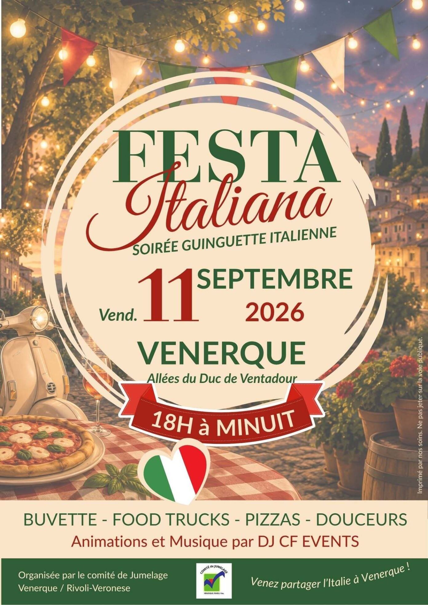 FESTA ITALIANA SOIRÉE GUINGUETTE ITALIENNE Venerque
