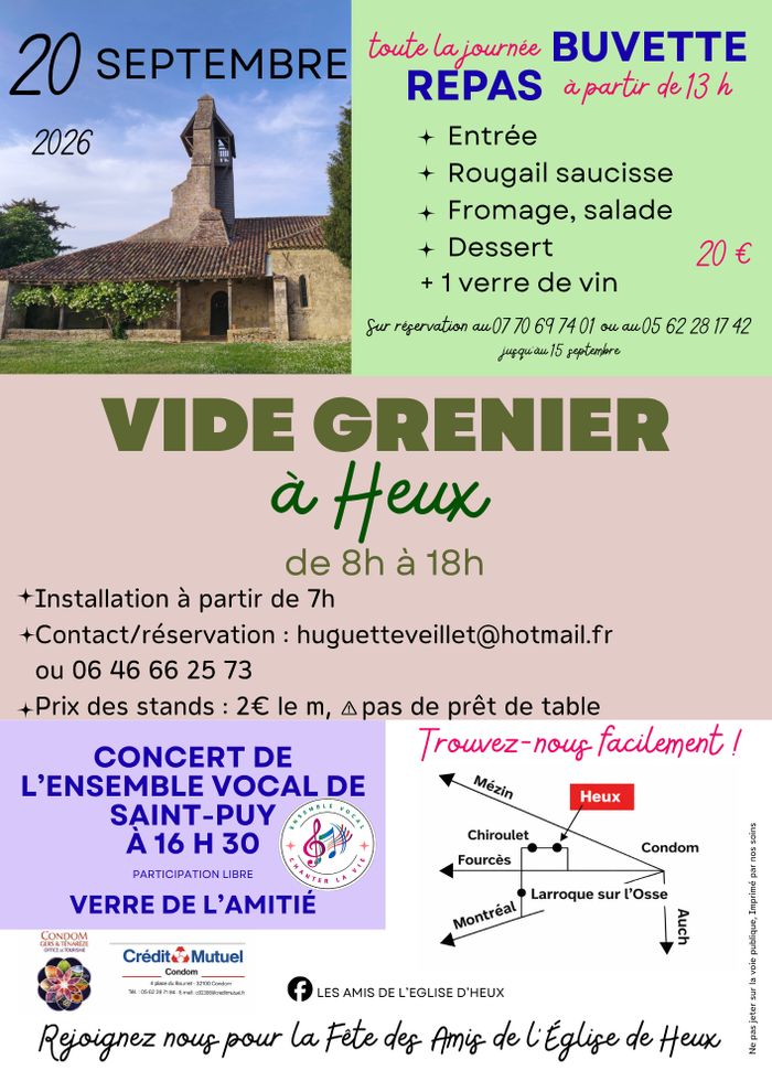 Fête de l’église de Heux, Église de Heux, Larroque-sur-l’Osse
