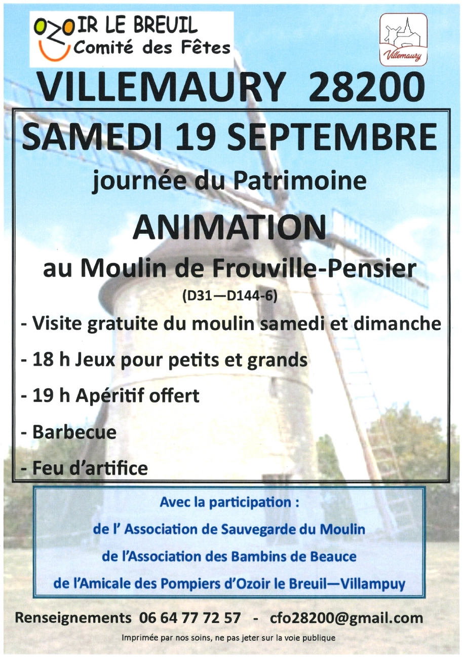 Fête du moulin de Frouville-Pensier Villemaury