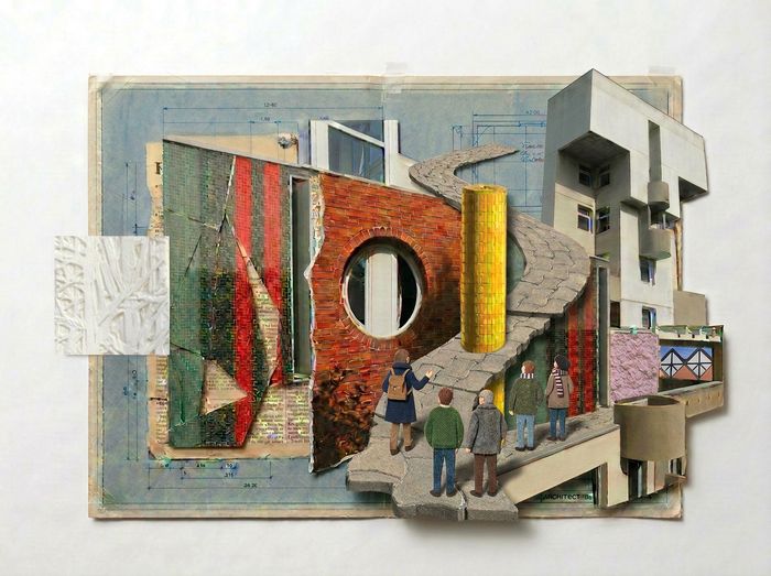 Formes et couleurs de la ville, Cours du Buisson, Noisiel