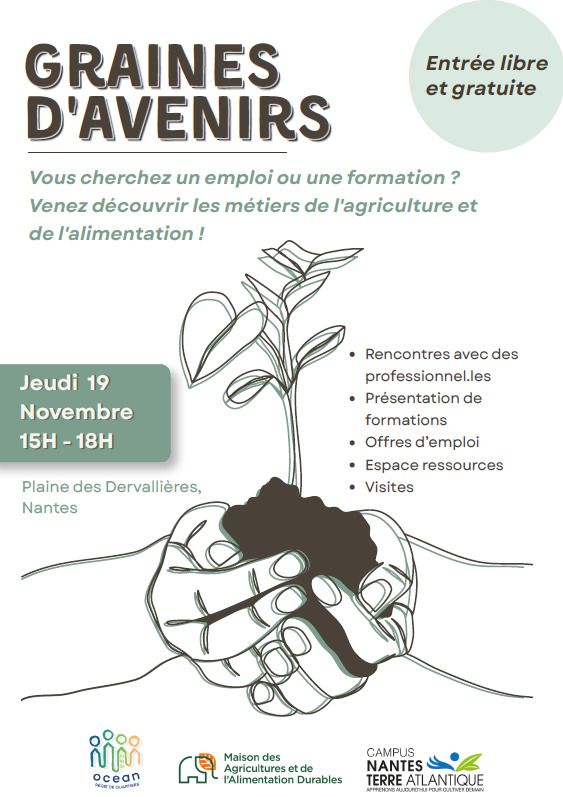 Forum emploi Graines d&rsquo;avenirs Maison de quartier des Dervallières Nantes