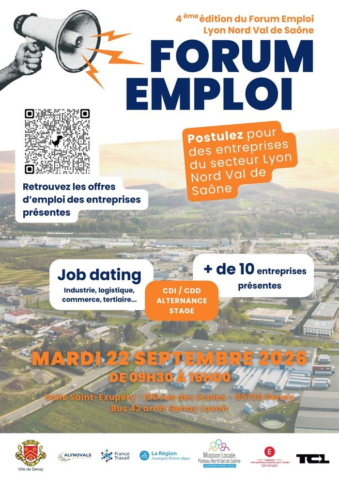 Forum emploi Lyon nord-Val de Saône, Salle Saint-Exupéry, Genay