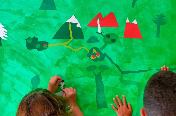 Fresque participative « Paysage du Domaine », Domaine de la Léonardsau, Obernai