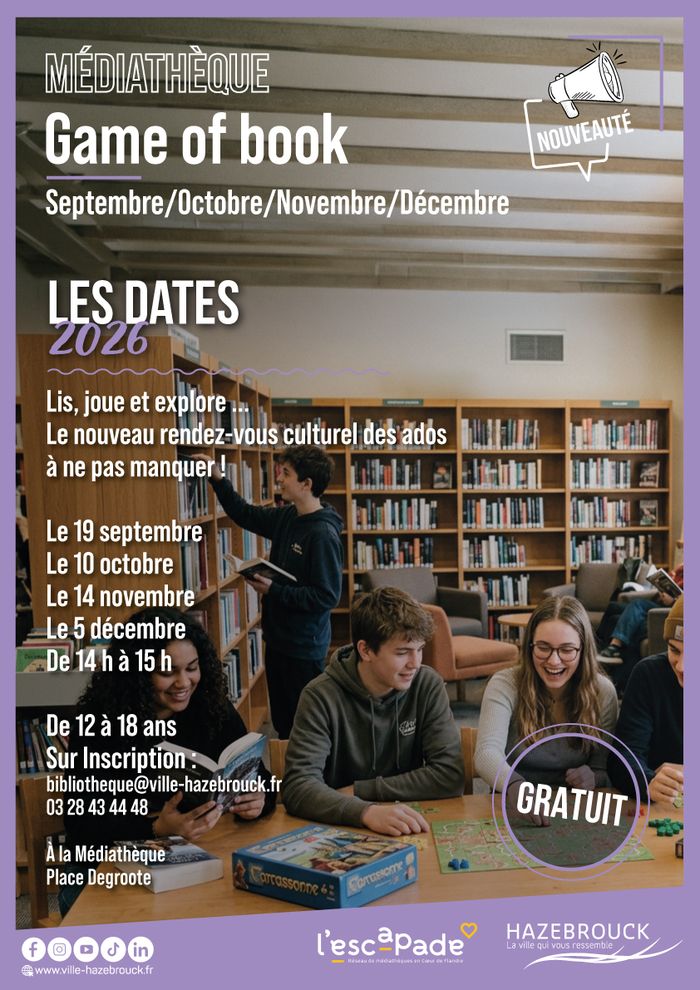 Game of books, Médiathèque Hazebrouck, Hazebrouck
