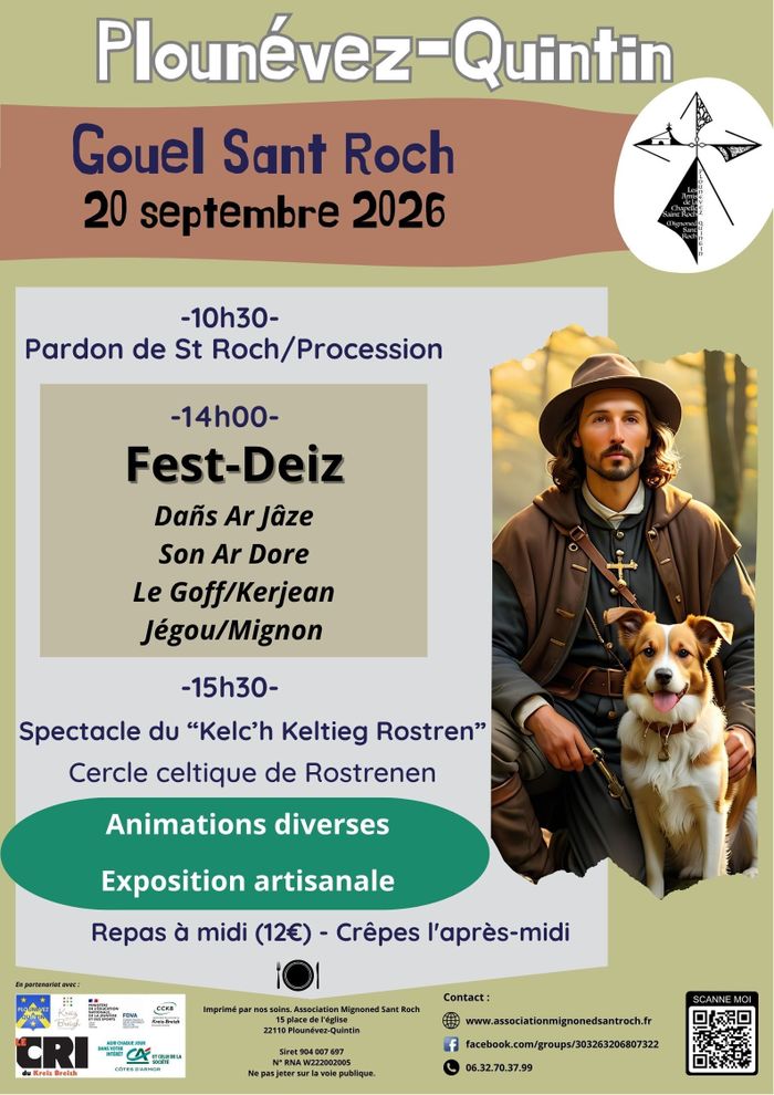 Gouel Sant Roch – Pardon de Saint-Roch, Chapelle Saint-Roch, Plounévez-Quintin