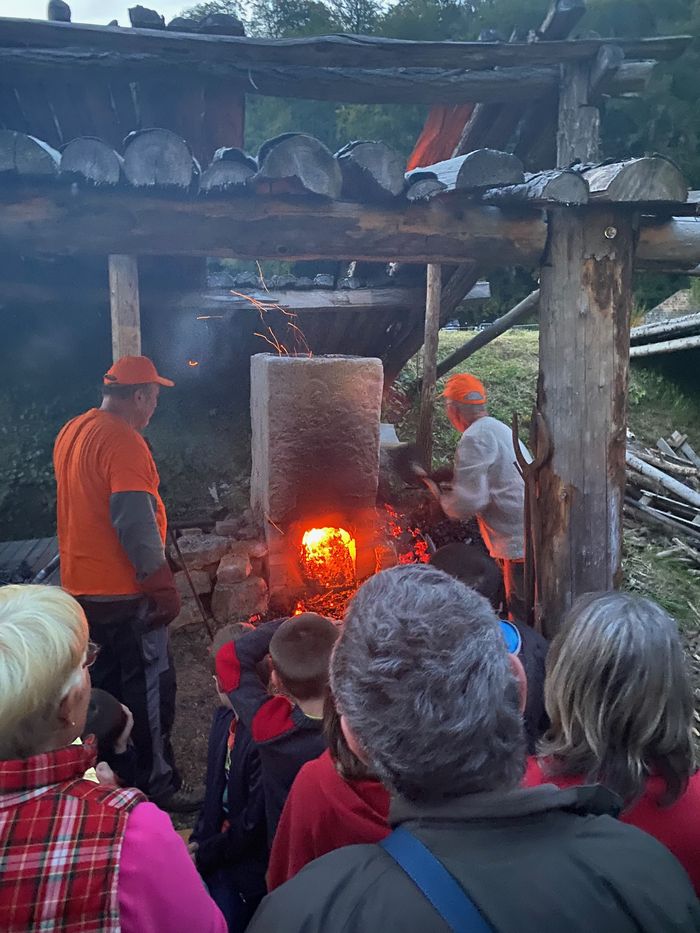 Guinguette de la fête du fer, spectacle de feu, et sortie de loupe la nuit, Mine de Neuves-Maisons, Neuves-Maisons