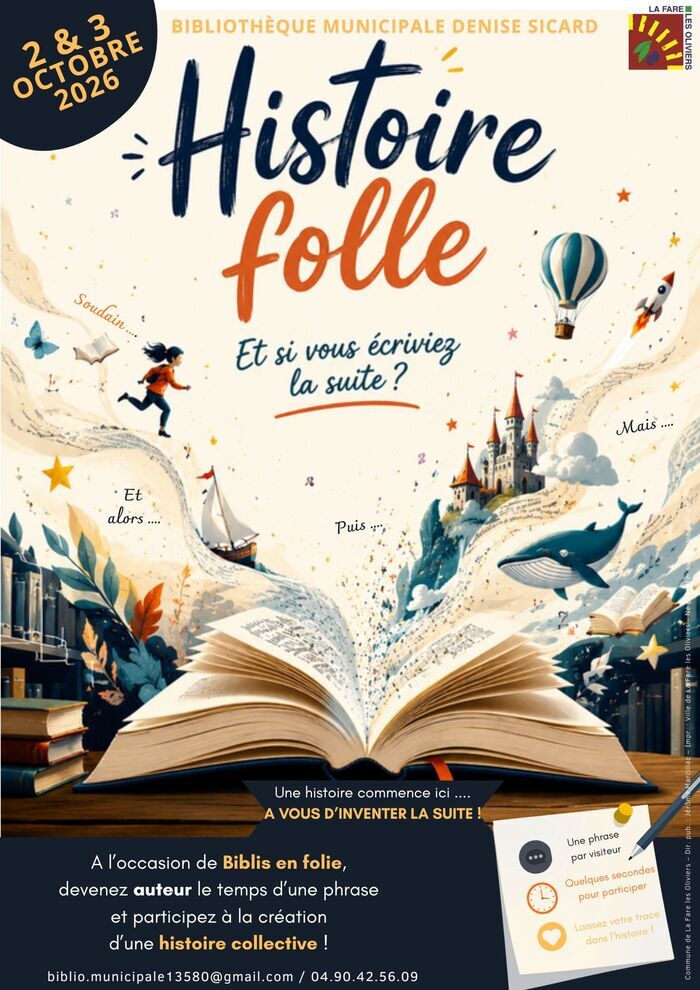 Histoire folle, Bibliothèque municipale Denise Sicard, La Fare-les-Oliviers