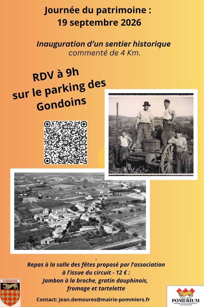 Inauguration d’un sentier historique avec visite guidée, Stade des Gondoins, Pommiers