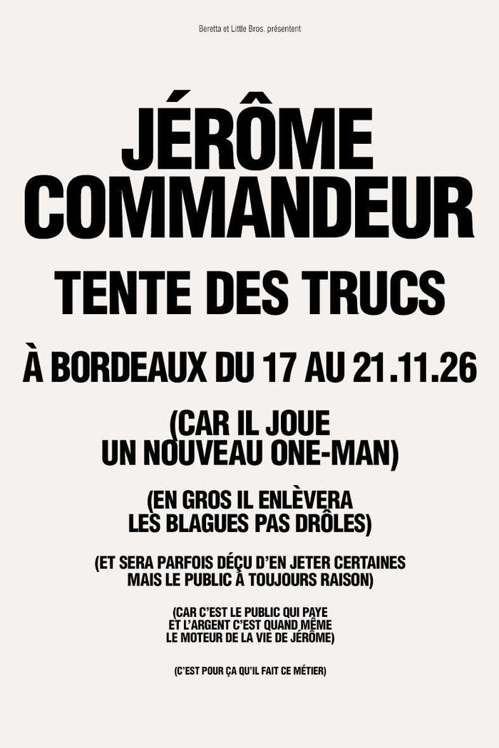 Jérôme Commandeur, Théâtre Trianon, Bordeaux