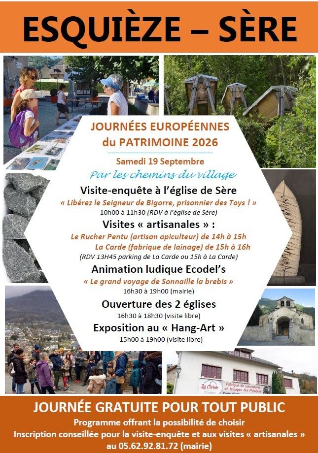 Jeu : par les chemins du village, Église de Sère, Esquièze-Sère