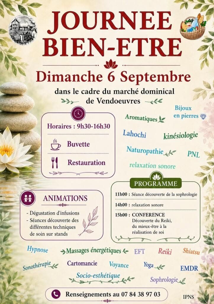 Journée bien-être Vendœuvres