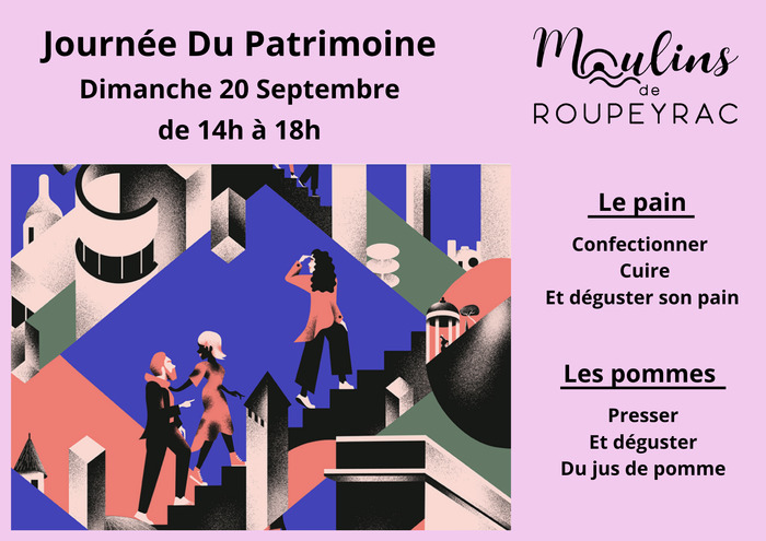 Journée du patrimoine aux Moulins de Roupeyrac, Moulins de Roupeyrac – Maison François Fabié, Durenque