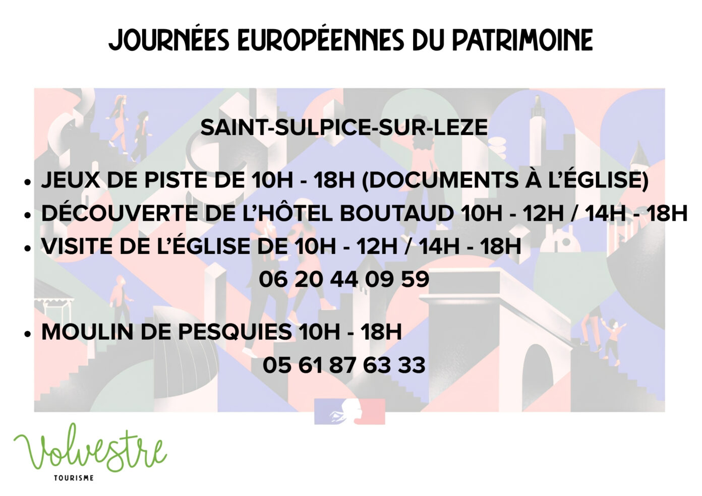 JOURNÉEES EUROPÉENNES DU PATRIMOINE SAINT-SULPICE-SUR-LÈZE Saint-Sulpice-sur-Lèze