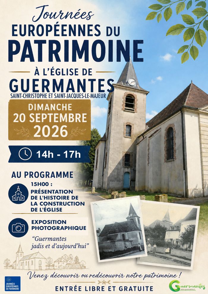 Journées européennes du patrimoine à l&rsquo;église de Guermantes : visite commentée, Église de Guermantes, Guermantes