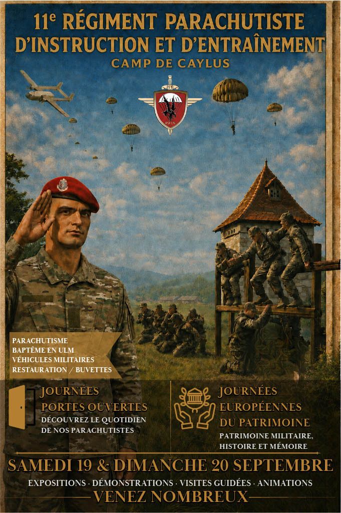 Journées européennes du patrimoine et portes ouvertes au camp militaire de Caylus, Camp militaire de Caylus, Caylus
