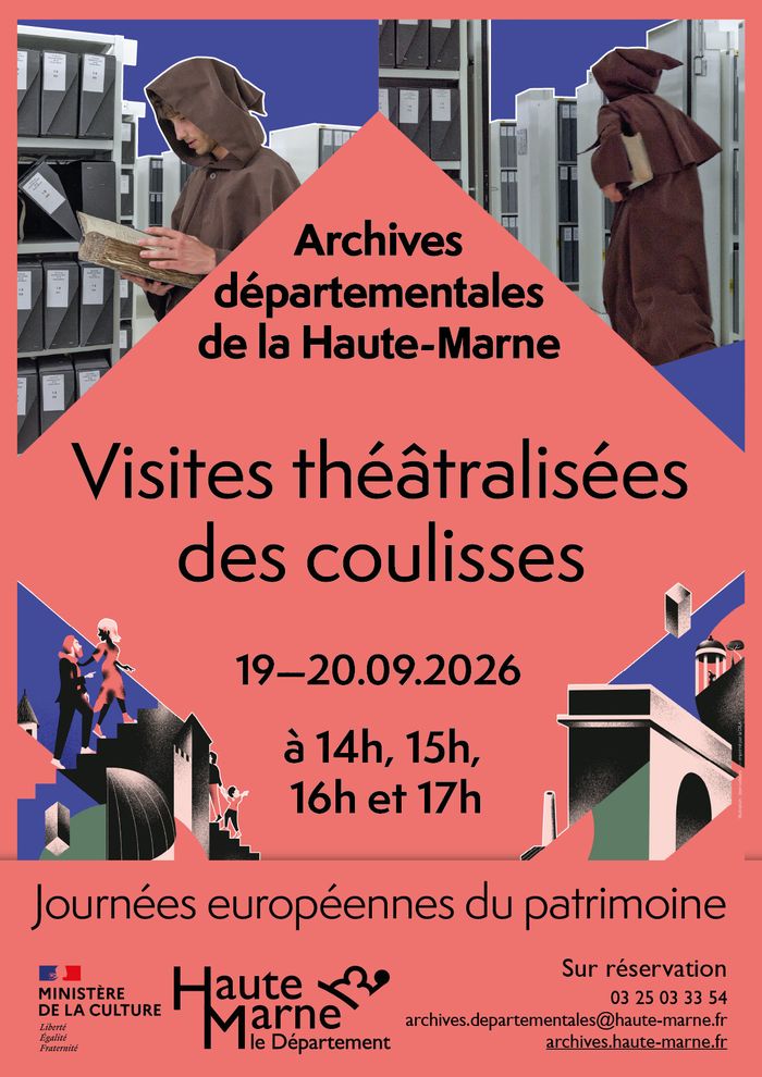 [Journées européennes du Patrimoine] Visites théâtralisées des coulisses des Archives départementales, Archives départementales de la Haute-Marne, Chamarandes-Choignes