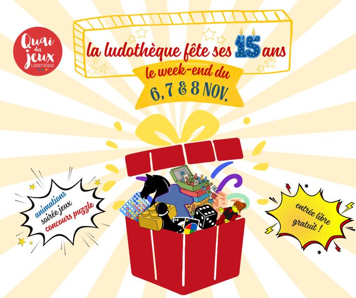 La ludothèque fête ses 15 ans et vous prépare un week-end en folie !, Maison pour tous de Chantepie 35135 Chantepie, Chantepie