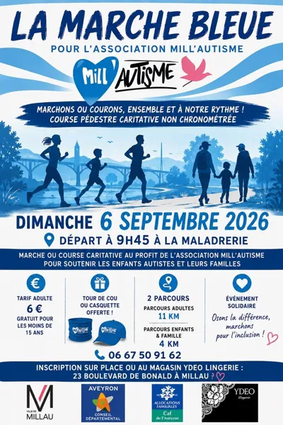 La Marche Bleue Pour l’association Mill’Autisme Millau