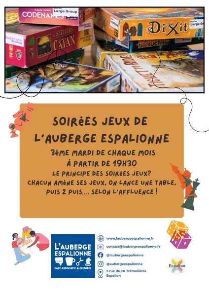 L’Auberge Espalionne Soirée jeux Espalion
