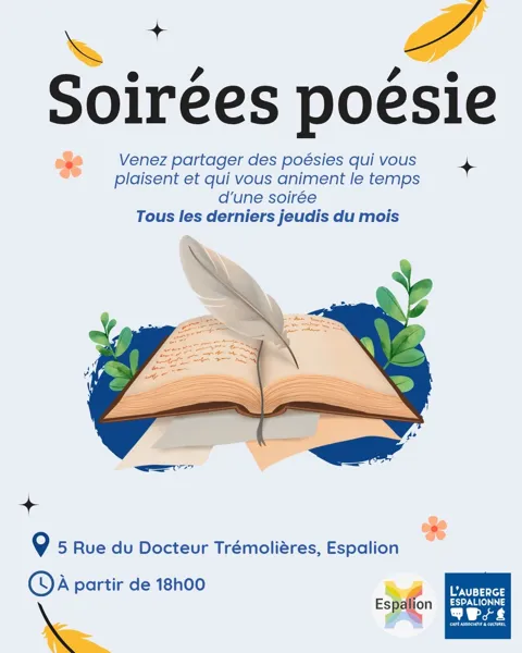 L’Auberge espalionne Soirée poésie L’Auberge Espalionne Espalion