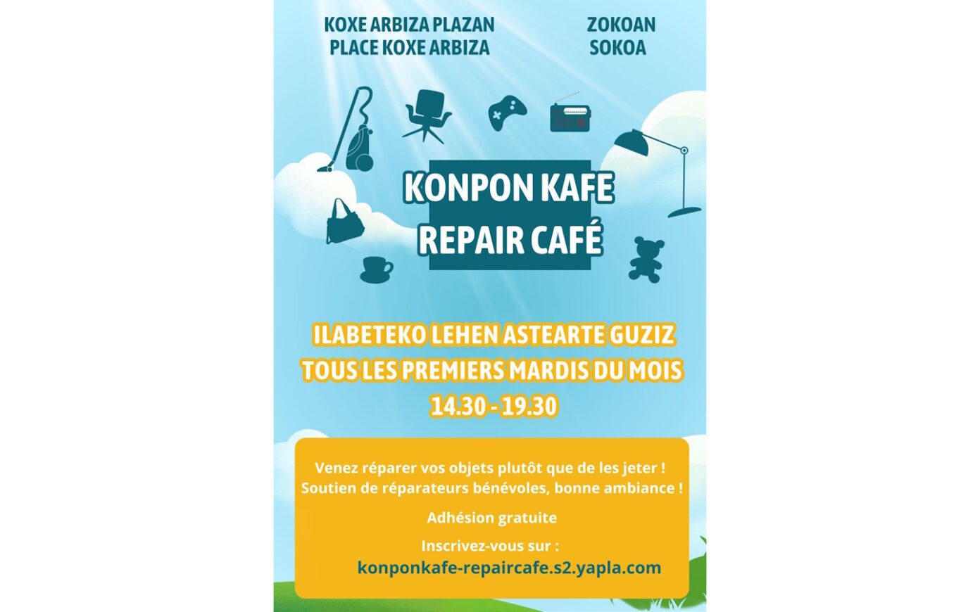 Le Konpon Kafe Repair Cafe de Sokoa Ciboure