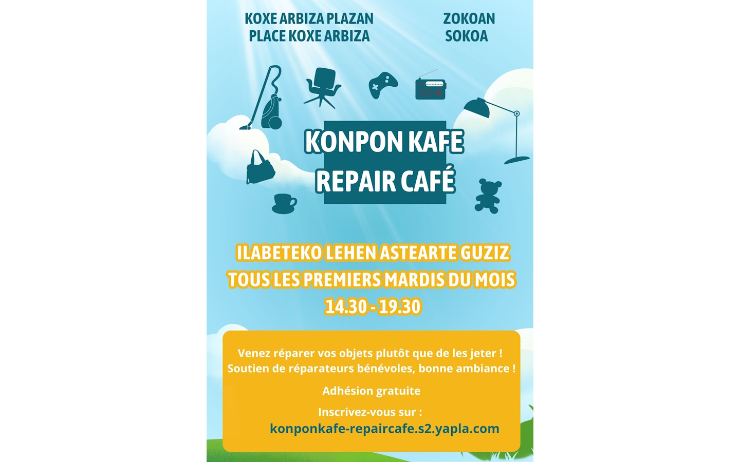 Le Konpon Kafe Repair Cafe de Sokoa Place Koxe Arbiza Ciboure 2027-06-01