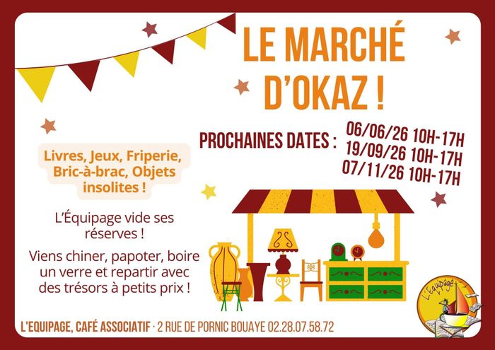 Le Marché d’OKAZ – vente d’objets d’occasion à Bouaye, l’Equipage, Bouaye