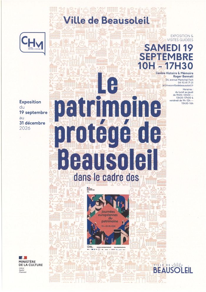 Le patrimoine protégé de Beausoleil, Centre Histoire et Mémoire Roger Bennati Beausoleil, Beausoleil