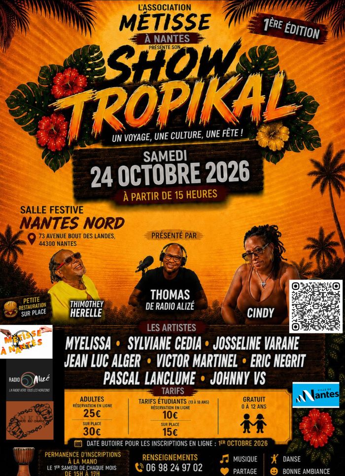 Le Show Tropikal de Métisse à Nantes Salle festive Nantes Nord Nantes