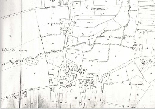 Lecture du cadastre « in situ », Jardin Terre de Vert, Vert-Saint-Denis