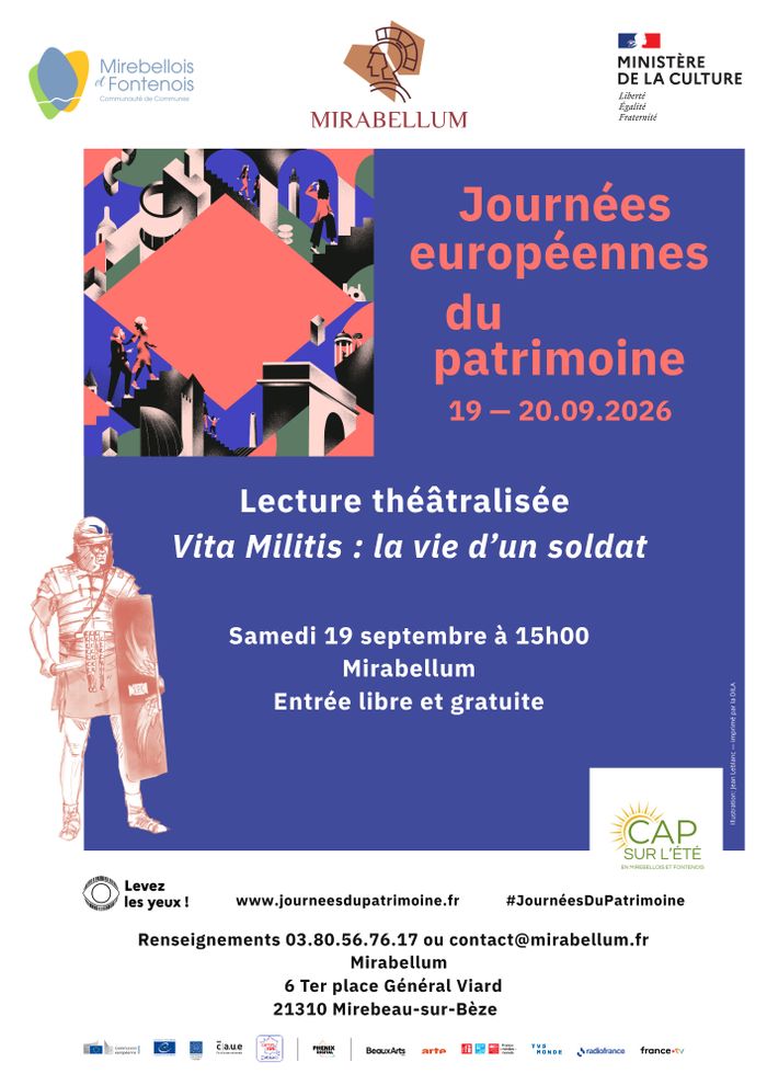 Lecture théâtralisée : Vita Militis, la vie d&rsquo;un soldat, Centre d&rsquo;interprétation archéologique Mirabellum, Mirebeau-sur-Bèze