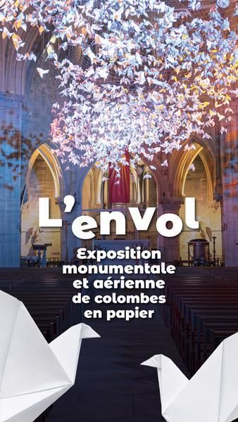 « L&rsquo;envol » par l&rsquo;association Sacré Montagn&rsquo;Art, Église Saint-Saturnin, Cusset