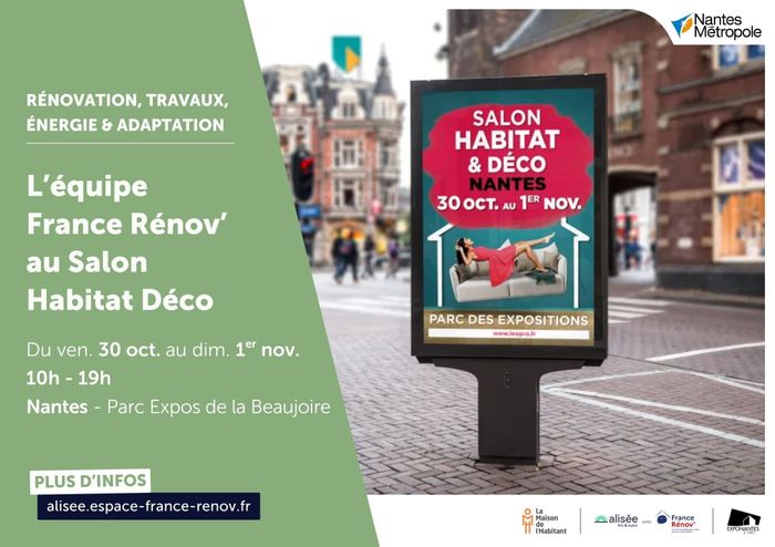 L’équipe France Rénov’ au salon Habitat Déco Parc des Expos de la Beaujoire / Exponantes Le Parc Nantes