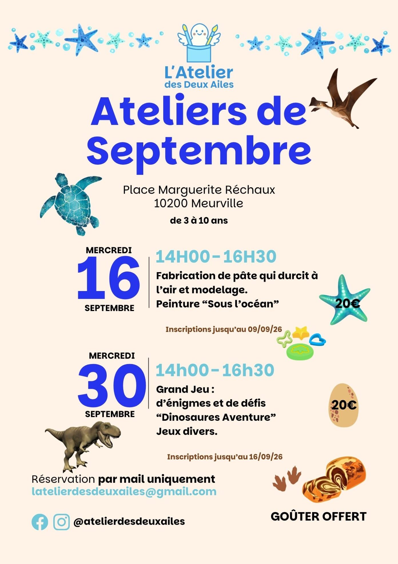 Les ateliers de Septembre avec l&rsquo;Atelier des Deux Ailes  Meurville