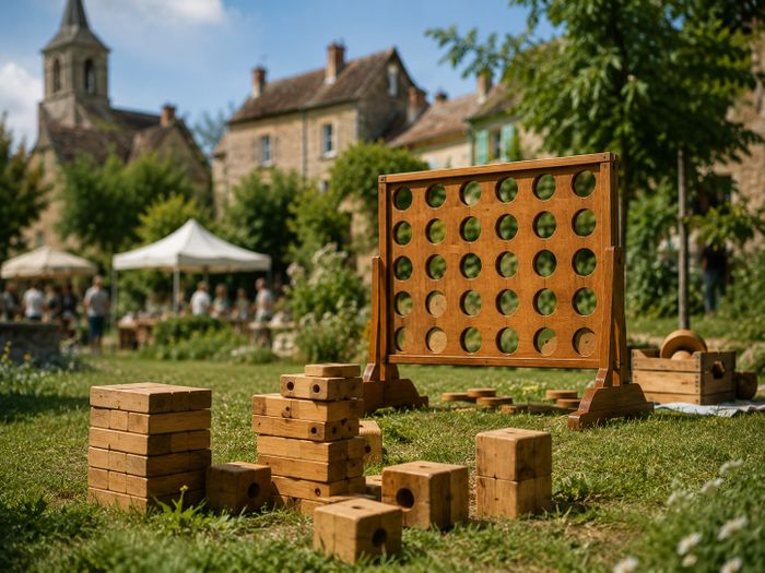 Les jeux géants en Bois, Place des Fourneaux, Maincy