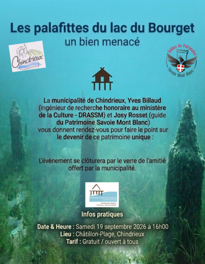 Les Palafittes du lac du Bourget un bien menacé, Plage de Châtillon, Chindrieux