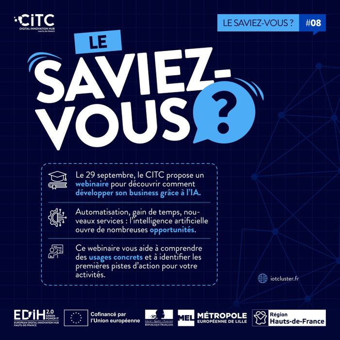 L’IA peut-elle vraiment accélérer votre business ? | Webinaire CITC — 29 septembre, ,