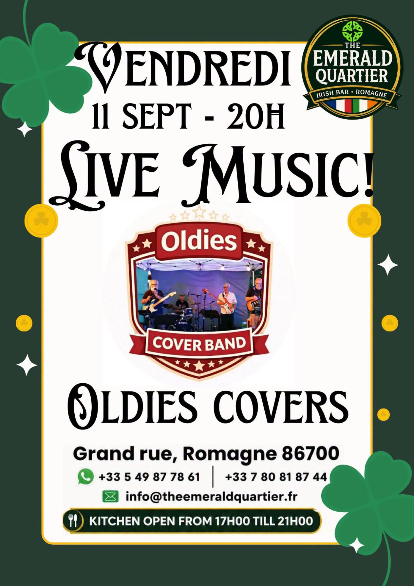 Live Music Oldies Covers  Romagne