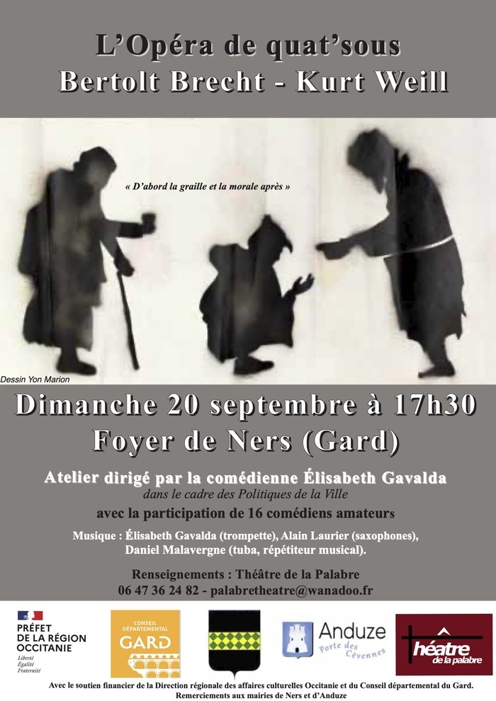 « L’Opéra de quat’sous » Brecht / Kurt Weill, Flyer communal, Ners
