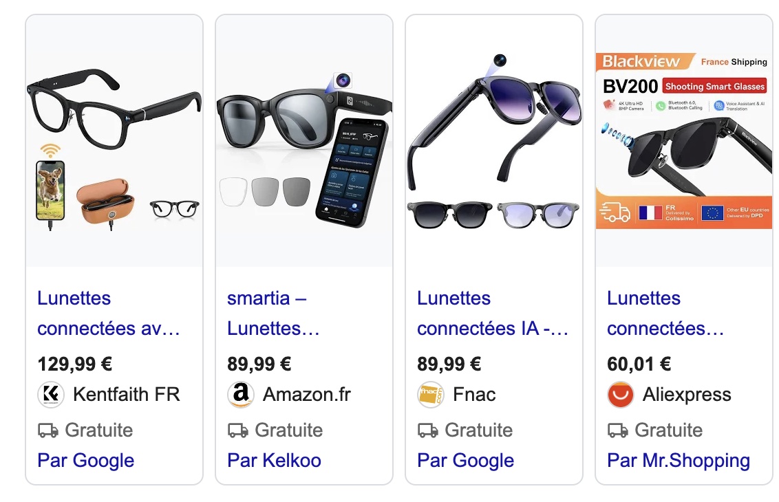 lunettes connectées caméra